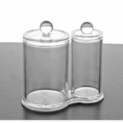 SL.GT Boîte à Coton 2 Cases Ronds Rangement Maquillage Acrylique Transparent Pour Coton Tige Et Coton 10 SL.GT Boîte à Coton 2 Cases Ronds Rangement Maquillage Acrylique Transparent Pour Coton Tige Et Coton -Wenko || Grohe || HOMCOM Soldes 59501136 4