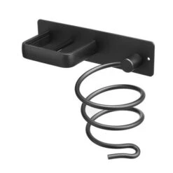 Support De Sèche-cheveux Aluminium Pas De Poinçonnage 13.522.510.5 Cm Noir FUIENKO -Wenko || Grohe || HOMCOM Soldes 59801817 2