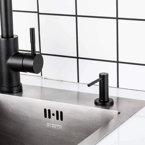 Cisea 500 Ml Distrubuteur De Savon Noir Pompe à Savon Pour Evier De Cuisine 4 Cisea 500 Ml Distrubuteur De Savon Noir Pompe à Savon Pour Evier De Cuisine – Image 2