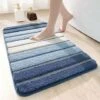 Tapis De Bain Tapis De Bain Bleu Tapis De Salle De Bain Absorbant Antidérapant Lavable Tapis De Sol De Douche Tapis 50CM X 80CM -Wenko || Grohe || HOMCOM Soldes 61362281 1
