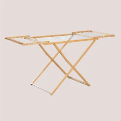 Étendoir à Linge Pliant En Bambou Koali SKLUM Marron Bois Naturel