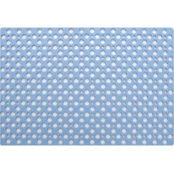 RHAFAYRE Tapis De Douche Antidérapant Antibactérien,43 X 75CM Tapis De Bain De Baignoire Tapis De Pied Résistant à La Moisissure Et Lavable En Machine Pour Douche Ou Baignoire,Trou Rond Bleu