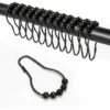 Lot De 12 Crochets De Rideau De Douche Avec Système Coulissant En Acier Inoxydable Pour Tringle De Douche De Salle De Bain (noir) -Wenko || Grohe || HOMCOM Soldes 65503356 1