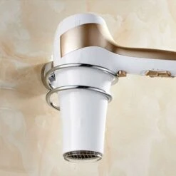 Support De Sèche-cheveux, Support De Sèche-cheveux En Acier Inoxydable Pour Outils De Soin Des Cheveux, Support Mural Chromé Pour Salle De Bain, Chambre à Coucher, Salon De Coiffure, Salon De Coiffure -Wenko || Grohe || HOMCOM Soldes 65504044 4