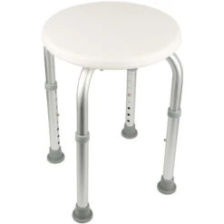 Tabouret De Douche, Chaise De Douche Pour Personnes âgées Et Handicapées, Siege De Douche Réglable En Hauteur, Embouts Anti-Glisse, Léger, Blanc -Wenko || Grohe || HOMCOM Soldes 65615387 2
