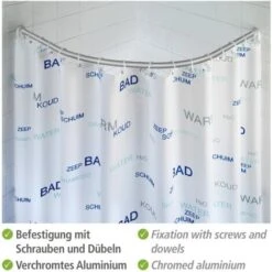 WENKO Barre De Douche Arrondie Extensible, Barre De Douche Télescopique, Longueur Adaptable, à Percer, Matériel De Fixation Inclus, Aluminium Inox, 80x80 - 90x90 Cm, ø2.5 Cm, Brillant -Wenko || Grohe || HOMCOM Soldes 6579198 4