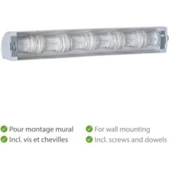 WENKO Séchoir Mural Intérieur Et Extérieur, Etendoir à Linge Extensible Jusqu'à 4.2m, Plastique, 7x7x47,5 Cm, Blanc -Wenko || Grohe || HOMCOM Soldes 6579393 4