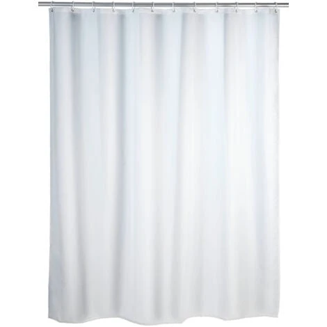 WENKO Rideau De Douche Antimoisissure Blanc, Rideau De Douche 180x200 Cm, Lavable En Machine Et Waterproof, 12 Anneaux Rideau De Douche En Plastique Blanc Inclus, 100% Polyester, 180x200 Cm, Blanc 3 WENKO Rideau De Douche Antimoisissure Blanc, Rideau De Douche 180x200 Cm, Lavable En Machine Et Waterproof, 12 Anneaux Rideau De Douche En Plastique Blanc Inclus, 100% Polyester, 180x200 Cm, Blanc