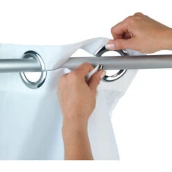 WENKO Rideau De Douche Antimoisissure Astera Comfort Flex, Rideau De Douche Original, Lavable En Machine Et Waterproof, 10 Anneaux Rideau De Douche Intégrés, Polyester, 180x200 Cm, Gris - Blanc 11 WENKO Rideau De Douche Antimoisissure Astera Comfort Flex, Rideau De Douche Original, Lavable En Machine Et Waterproof, 10 Anneaux Rideau De Douche Intégrés, Polyester, 180x200 Cm, Gris - Blanc -Wenko || Grohe || HOMCOM Soldes 6580404 5