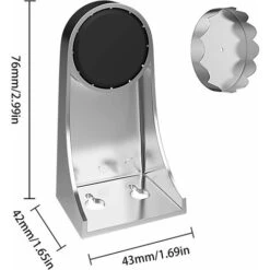 RHAFAYRE 2 Pièces Porte-Savon Magnétique, Porte-Savon Aimant Avec Ventouse, Porte-Savon En Acier Inoxydable Mural Sans Perçage, Facile à Démonter, Adapté Salle De Bain Cuisine, Baignoire Lavabo(style -Wenko || Grohe || HOMCOM Soldes 66212142 3