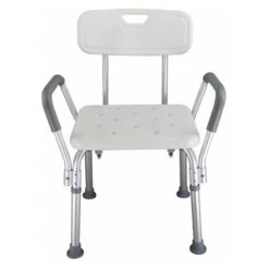 40 X 34 X 41-53cm Banc Médical Chaise Salle De Bain En Alliage D'aluminium Pour Douche De Sécurité Avec Dos & Poignée Blanc -Wenko || Grohe || HOMCOM Soldes 66377079 3