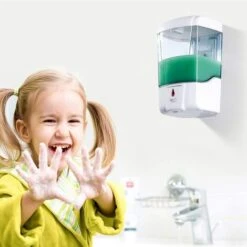 Distributeur Savon Mural,700ML Distributeur De Savon Automatique à Capteur Infrarouge Mural,Distributeur Gel Hydroalcoolique Pour Bains Appropriée,Cuisines,Hôtel,Restaurant… -Wenko || Grohe || HOMCOM Soldes 66555370 4