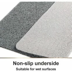 Tapis De Douche Antidérapant, Tapis De Bain De Sécurité Confort Doux Avec Trous De Drainage, Tapis De Douche De Massage En PVC Luffa Pour Zones Humides, Séchage Rapide (gris, 60 X 60 Cm) -Wenko || Grohe || HOMCOM Soldes 66998449 2