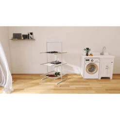 Mazda Energy - Séchoir / étendoir à Linge électrique Chauffant Pliable - 300W - Tubes En Aluminium - Voltage 220-240V -Wenko || Grohe || HOMCOM Soldes 68572390 4