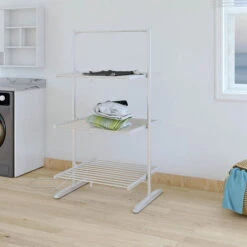 Mazda Energy - Séchoir / étendoir à Linge électrique Chauffant Pliable - 300W - Tubes En Aluminium - Voltage 220-240V -Wenko || Grohe || HOMCOM Soldes 68572390 5