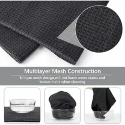 Lot De 4 Torchons Kitchen 40 X 40cm Gris 8 Lot De 4 Torchons Kitchen 40 X 40cm Gris -Wenko || Grohe || HOMCOM Soldes 69125212 2