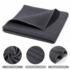 Lot De 4 Torchons Kitchen 40 X 40cm Gris 10 Lot De 4 Torchons Kitchen 40 X 40cm Gris -Wenko || Grohe || HOMCOM Soldes 69125212 4