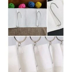 30 Pièces De Crochets De Rideaux Crochets à Rideaux En Métal Pour Rideau De Fenêtre, Rideau De Porte Et Rideau De Douche -Wenko || Grohe || HOMCOM Soldes 70394532 5