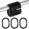 Crochets De Rideau De Douche En Plastique Anneaux Noirs En Forme De C Pour Salle De Pain Douche Fenêtre Tringle 24 Pièces, Noir -Wenko || Grohe || HOMCOM Soldes 70436920 1