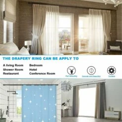 40 Anneaux De Rideaux Noirs Avec œillets Pour Tringles à Rideaux (anneaux De Rideaux De 1,5 "(environ 3,8 Cm)) 9 40 Anneaux De Rideaux Noirs Avec œillets Pour Tringles à Rideaux (anneaux De Rideaux De 1,5 "(environ 3,8 Cm)) -Wenko || Grohe || HOMCOM Soldes 71066267 3