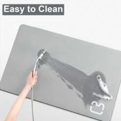 Tapis De Bain Diatomit Absorbant Séchage Rapide Antidérapant 40×60cm Gris -Wenko || Grohe || HOMCOM Soldes 71328027 3