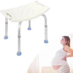 Randaco Tabouret De Salle De Bain Chaise De Douche Réglable En Hauteur Tabouret De Douche Jusqu'à 150 Kg