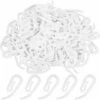Crochet Rideau Rail, Crochets De Rideaux En Plastique Blanc, 100 Pcs Crochets De Rideaux Clips, Accroche Rideau, 2,8 X 1,2 Cm, Pour Rideau De Fenêtre, Rideau De Porte Et Rideau De Douche -Wenko || Grohe || HOMCOM Soldes 72379175 1