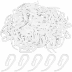 Crochet Rideau Rail, Crochets De Rideaux En Plastique Blanc, 100 Pcs Crochets De Rideaux Clips, Accroche Rideau, 2,8 X 1,2 Cm, Pour Rideau De Fenêtre, Rideau De Porte Et Rideau De Douche