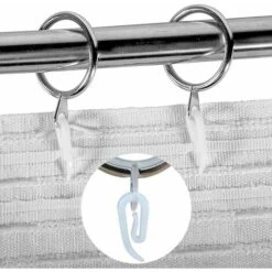 Crochet Rideau Rail, Crochets De Rideaux En Plastique Blanc, 100 Pcs Crochets De Rideaux Clips, Accroche Rideau, 2,8 X 1,2 Cm, Pour Rideau De Fenêtre, Rideau De Porte Et Rideau De Douche -Wenko || Grohe || HOMCOM Soldes 72379175 5