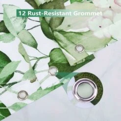 Rideau De Douche Floral Avec 12 Crochets, Rideaux De Douche En Polysilicium Imperméable, Lavable Machine, Séchage Rapide, 180x180cm Pour Baignoire Ou La Salle De Bain (Vert) 11 Rideau De Douche Floral Avec 12 Crochets, Rideaux De Douche En Polysilicium Imperméable, Lavable Machine, Séchage Rapide, 180x180cm Pour Baignoire Ou La Salle De Bain (Vert) -Wenko || Grohe || HOMCOM Soldes 72605539 5