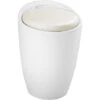 Tabouret Coffre De Rangement - Pouf Rond, Panier à Linge, Siege Avec Assise Rembourrée -Wenko || Grohe || HOMCOM Soldes 7514272 1
