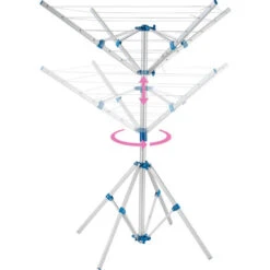 Etendoir à Linge Avec Pied - Séchoir à Linges, Cordes à Linges, Etendoir D´extérieur -Wenko || Grohe || HOMCOM Soldes 7514612 3