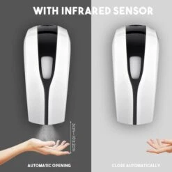 1000ml Pulvérisateur D'alcool Mural, Distributeur De Désinfection D'alcool De Désinfectant Pour Les Mains, Distributeur Savon Mural Pour Colonne Pour Le Restaurant, L'école -Wenko || Grohe || HOMCOM Soldes 75394597 5