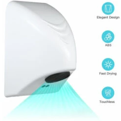 SEENLIN Automatique Commercial Seche-Mains Electrique 600W Mains Seche-Main Menage Dispositif De Sechage Salle De Bain Chaud Vent Main Ventilateur Couvercle En Plastique