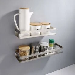 Étagère Murale Pour Salle De Bain - 20-40 Cm - Moderne - Noir Mat - Pour Salle De Bain, Cuisine, Douche - 40 Cm -Wenko || Grohe || HOMCOM Soldes 76487063 5