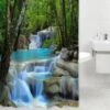 Cascades 3D Nature Paysage Douche Eau Rideau Polyester Résistant Salle De Bains Gadget FUIENKO -Wenko || Grohe || HOMCOM Soldes 76687414 1