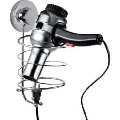 Porte Sèche Cheveux Fix Chrome
