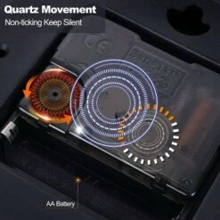 Horloge Murale Vintage Rétro - Horloge Industrielle Design Silencieuse Pendule Murale Bois Moderne Pour La Chambre Cuisine Salle De Bain Bureau Hôtel Argenté -Wenko || Grohe || HOMCOM Soldes 76978531 3