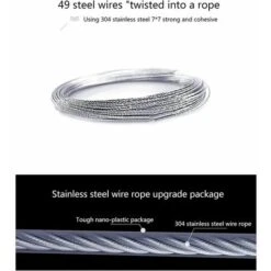 Corde à Linge Rétractable Exterieur 2 Fils Corde A Linge Retractable Interieur Réglable Corde Seche Linge Retractable Fil Etendoir Retractable 4.2m Fil A Linge Retrable (Noir) -Wenko || Grohe || HOMCOM Soldes 78176529 3