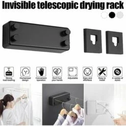 Corde à Linge Rétractable Exterieur 2 Fils Corde A Linge Retractable Interieur Réglable Corde Seche Linge Retractable Fil Etendoir Retractable 4.2m Fil A Linge Retrable (Noir) -Wenko || Grohe || HOMCOM Soldes 78176529 4