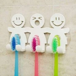 Mignon Support De Brosse à Dents Avec Ventouse Pour Murale De Salle De Bain Home Decor (blanc, 12X3X7cm)——VEBTles -Wenko || Grohe || HOMCOM Soldes 78387908 4