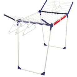 Leifheit Solid Séchoir Sur Pied Pegasus 200, Blanc/bleu (81520) -Wenko || Grohe || HOMCOM Soldes 79260237 4