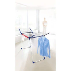 Leifheit Solid Séchoir Sur Pied Pegasus 200, Blanc/bleu (81520) -Wenko || Grohe || HOMCOM Soldes 79260237 5
