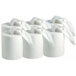 ESSUYAGE PAPIER BOBINE ESSUIE MAIN BLANCHE PURE OUATE 450 F - PAQUET DE 6 Bobines - FABRIQUE EN FRANCE