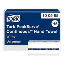 Tork PeakServe Essuie-mains Continus Blancs H5, Universal, Comprimés, 12 X 410 Feuilles, 100585