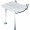 Banc De Douche Pliable Fixé Au Mur Siège De Bain Rabattable Tabouret De Chaise De Salle De Bain à Visser Avec Pieds Antidérapants Trous De Drainage Fente Pour Pommeau De Douche Pour Personnes âgées Ha -Wenko || Grohe || HOMCOM Soldes 79655179 1