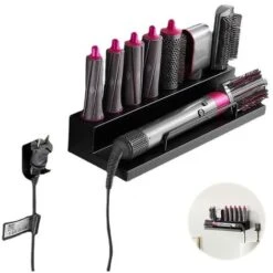 SVKBJROY Support De Rangement Pour Dyson Airwrap Avec Magnétique, Pas De Perforation, Porte-sèche-cheveux, Montage Mural Pour Dyson Airwrap Styler, Fer à Friser Compatible Pour Dyson Airwrap Styler