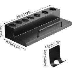 SVKBJROY Support De Rangement Pour Dyson Airwrap Avec Magnétique, Pas De Perforation, Porte-sèche-cheveux, Montage Mural Pour Dyson Airwrap Styler, Fer à Friser Compatible Pour Dyson Airwrap Styler -Wenko || Grohe || HOMCOM Soldes 79852922 5