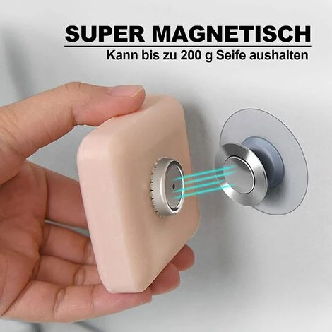 SVKBJROY Lot De 3 Porte-Savon Magnétique à Ventouse Porte Savon Aimanté Douche Mural Acier Inoxydable Support Mural Sans Perçage Salle Bain Cuisine WC (3PCS-Cylindrique) 31 X 16 Cm 4 SVKBJROY Lot De 3 Porte-Savon Magnétique à Ventouse Porte Savon Aimanté Douche Mural Acier Inoxydable Support Mural Sans Perçage Salle Bain Cuisine WC (3PCS-Cylindrique) 31 X 16 Cm – Image 2