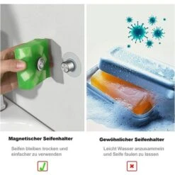 SVKBJROY Lot De 3 Porte-Savon Magnétique à Ventouse Porte Savon Aimanté Douche Mural Acier Inoxydable Support Mural Sans Perçage Salle Bain Cuisine WC (3PCS-Cylindrique) 31 X 16 Cm 10 SVKBJROY Lot De 3 Porte-Savon Magnétique à Ventouse Porte Savon Aimanté Douche Mural Acier Inoxydable Support Mural Sans Perçage Salle Bain Cuisine WC (3PCS-Cylindrique) 31 X 16 Cm -Wenko || Grohe || HOMCOM Soldes 79852928 4